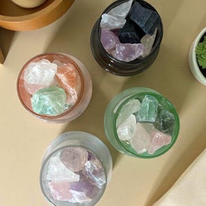 DIYクリスタルエッセンシャルオイルディフューザーブレンド、アロマセラピージェムストーンジャー