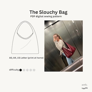Digitales Schnittmuster - Digital Sewing Pattern - Maxi Slouchy Bag - PDF A0, A4, Letter - Anfänger - Beginner friendly - Step by Step