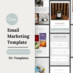 Lot de modèles d&#39;e-mails marketing - Modèles de newsletter Canva - E-mail de vente - E-mail de bienvenue - Modèles d&#39;e-mail marketing modifiables pour Canva