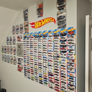 Modular Wall Bracket Display System for Hot Wheels or Matchbox Cars