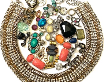 Rhinestone destash lot crafting jewelry making assemblage