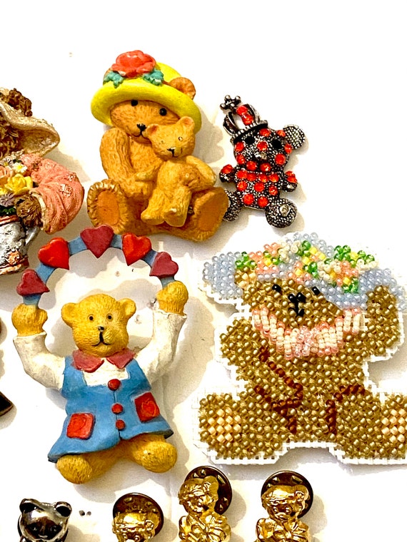 TEDDY BEAR LOT Animals Craft Assemblage Destash - image 6