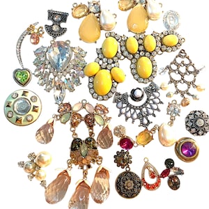 Rhinestone Destash Lot Jewelry Making Crafting