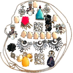 Rhinestone Destash Lot Jewelry Making Crafting