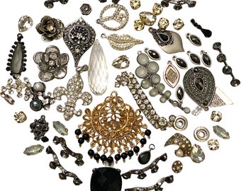 Rhinestone Destash Lot Jewelry Making Crafting