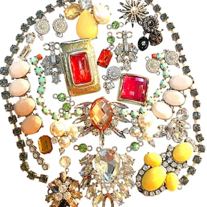 Rhinestone Destash Lot Jewelry Making Crafting