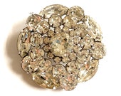 WEISS Signed Brooch Rhinestone 1950s vintage