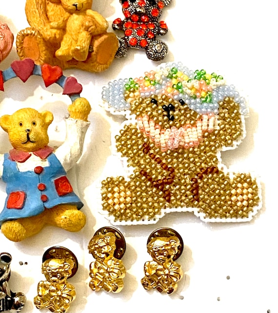 TEDDY BEAR LOT Animals Craft Assemblage Destash - image 7