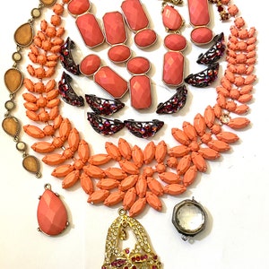 Lote de destash de diamantes de imitación, elaboración de joyas, ensamblaje