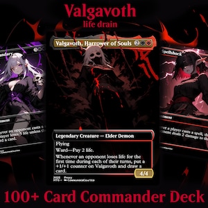 Mazo de comandante de Valgavoth Valgavoth desgarrador de almas Mazo completo de EDH Mazo proxy