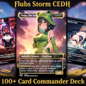 Flubs Commander Deck Flubs, the Fool CEDH Custom MTG-kaarten, proxykaarten, compleet EDH-deck, premium kwaliteit