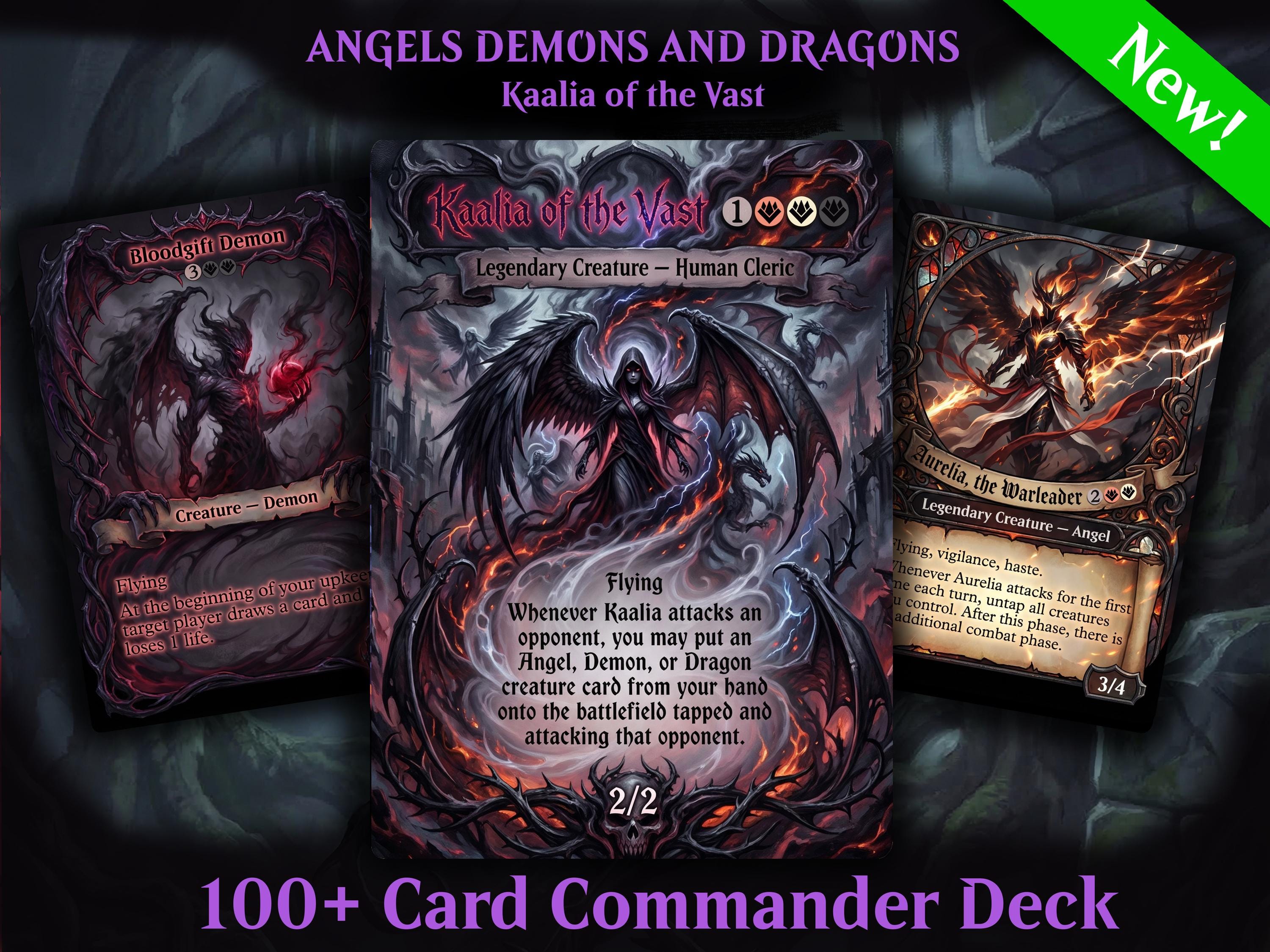 mtg kaalia of the vast commander deck Fully Customized FlyingWhenever Kaalia of the Vast attacks an opponent MTG Commander Deck EDH Deck