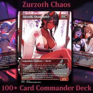 Chaos Commander Deck Zurzoth Custom MTG Cards Premium Proxy Cards Complete EDH Deck Premium Quality