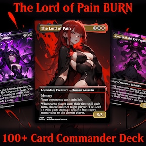 Burn Commander-deck The Lord of Pain Compleet EDH-deck Proxy-deck
