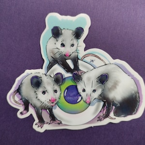 Sticker opossum XL