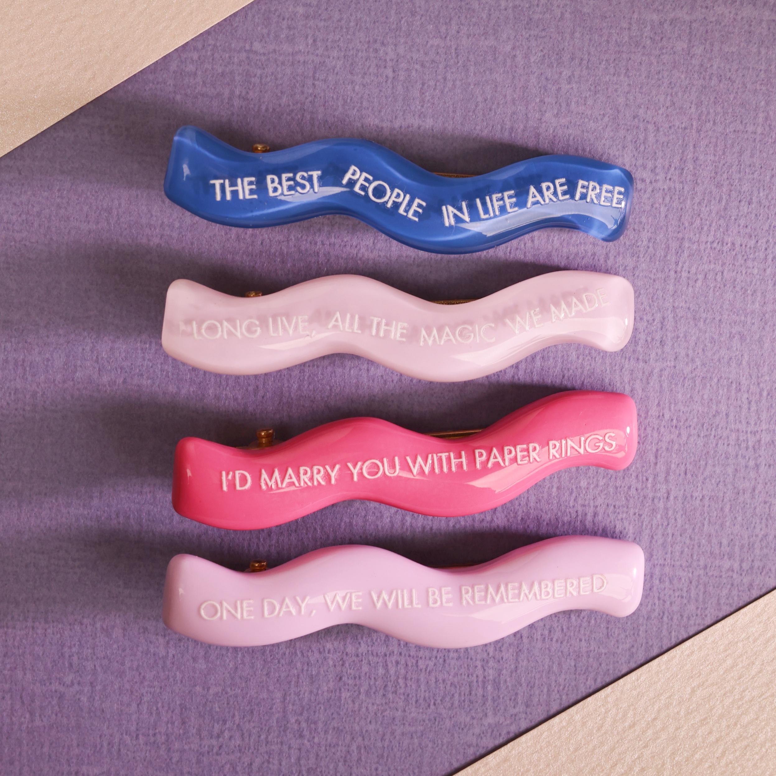 TS Album Lyrics Hair Clip,Acetate Hair Clip,Eras Tour Concert Merch, Acrylic Hair Clip,Party Favor
