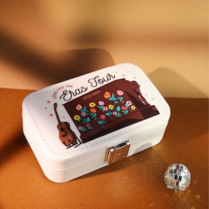 Joyeros de tamaño mediano con joyas inspirados en Eras Tour, caja para guardar pulseras de la amistad, joyero de viaje, joyero con hebilla, estuche para joyas