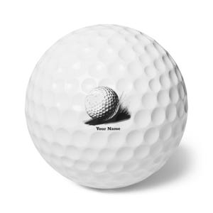 Gepersonaliseerde golfballen - aangepaste 6-delige set, unieke golfcadeaus voor hem, gepersonaliseerde ballen met naam of bericht, geweldig voor elke golfer
