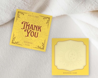 Tarot Thank You Cards | Editable Canva Templates for Small Business Packaging Inserts | Instant Download