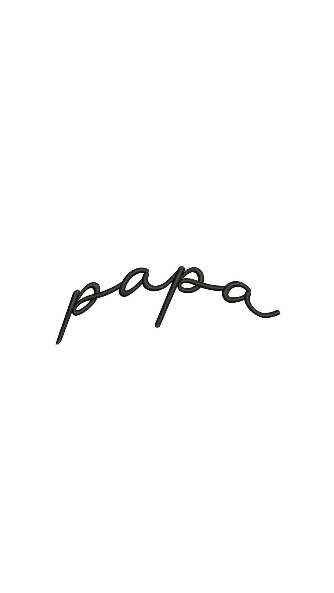Script Papa Papa Script Embroidery Design | 5x7 PES File | Grandpa Embroidery ...