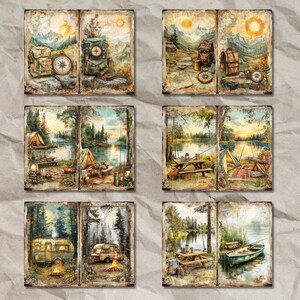 Camping Junk Journal Printable Pages, Vintage Camping, Hiking, and ...