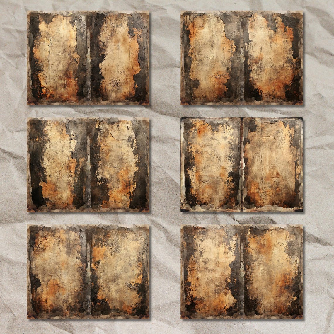 Vintage Wallpaper Textures: Shabby Chic Junk Journal Pages (digital ...