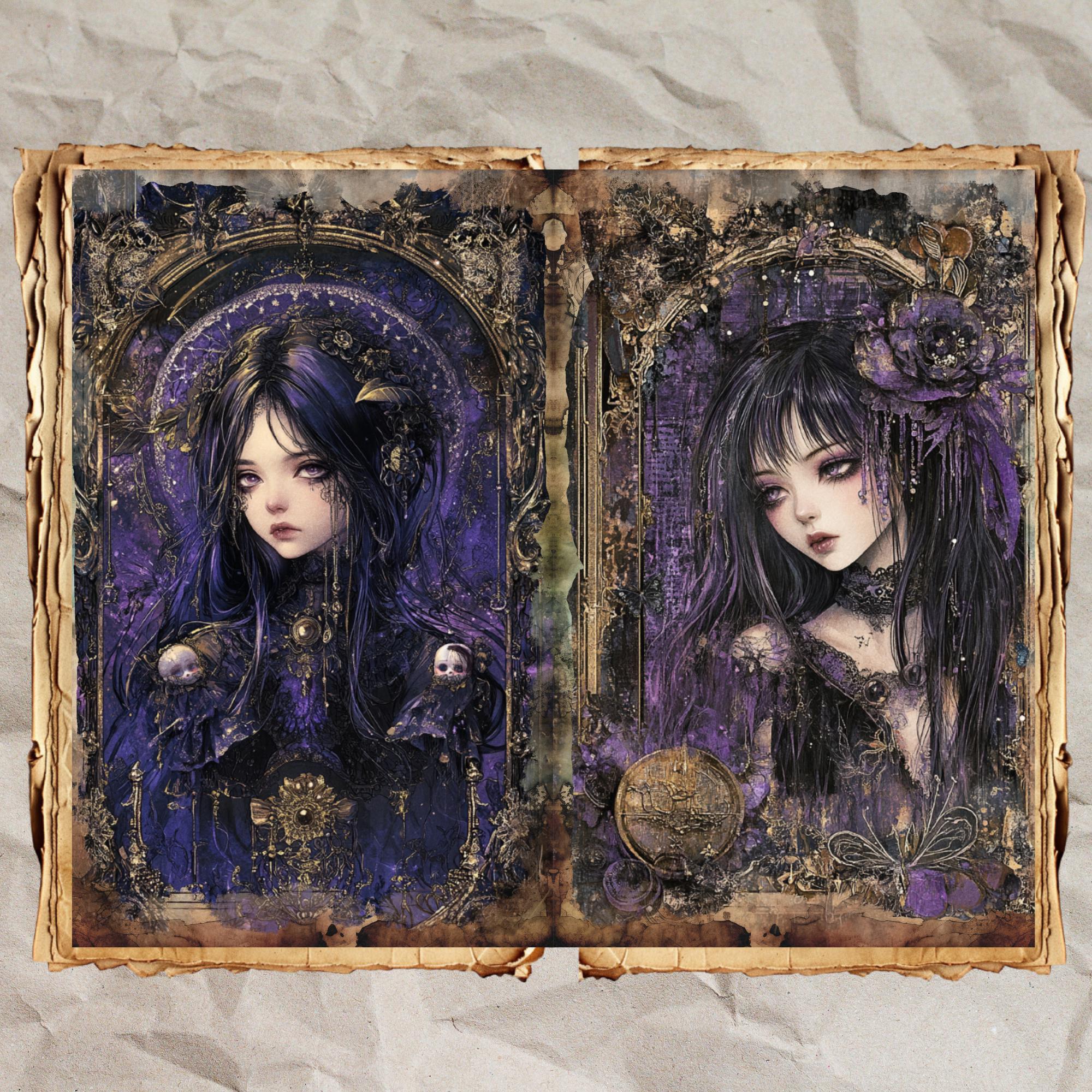 ゴシック・ドールコア・ジャンクジャーナル・ページ：シャビーシック