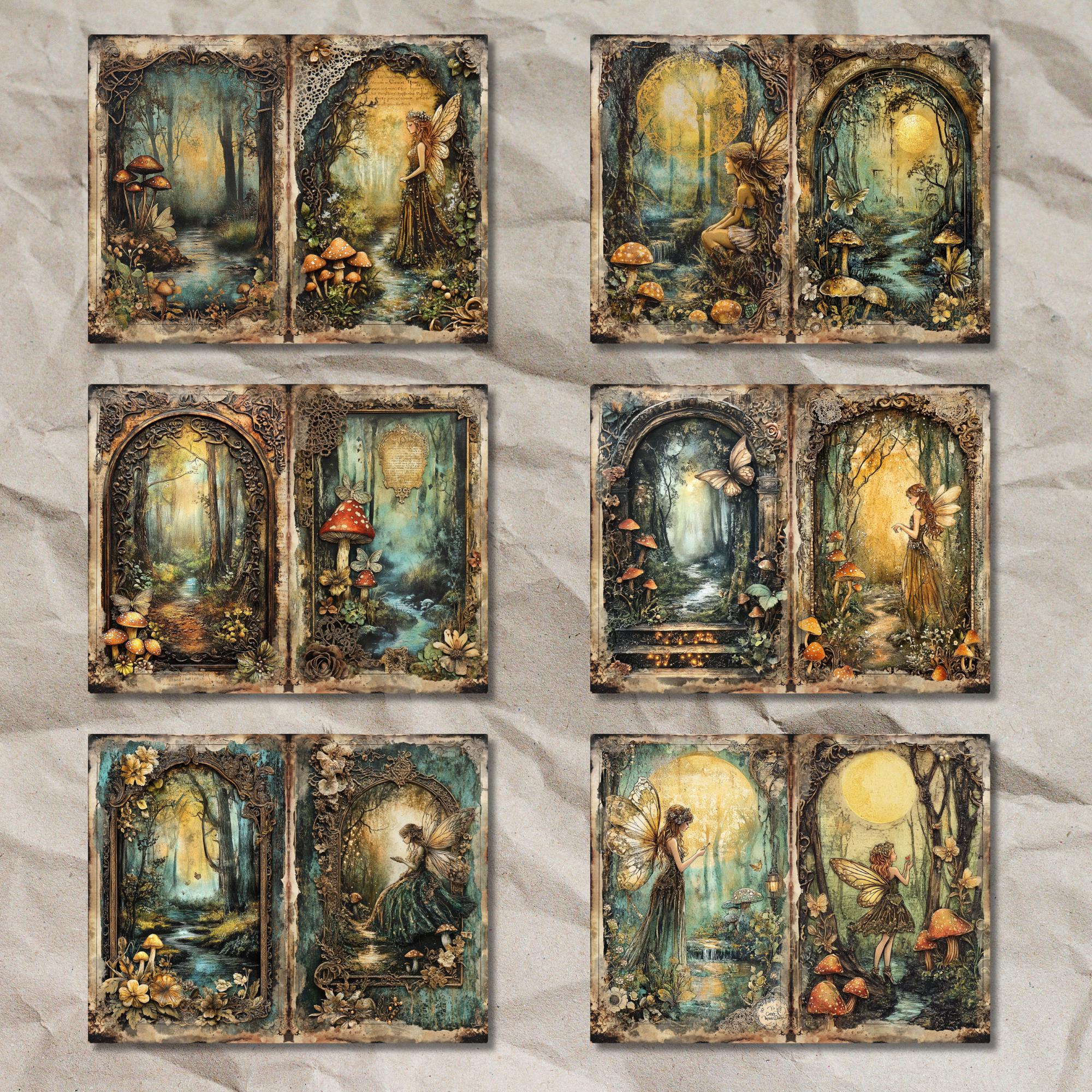 Fairy Tale Junk Journal Pages: Vintage Shabby Chic Collage (digital ...