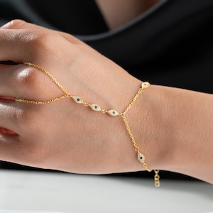 Pulsera de plata con ojo malvado, delicada joya de piedra azul para mujer, pulsera ajustable, regalo de novia minimalista, joyería elegante.
