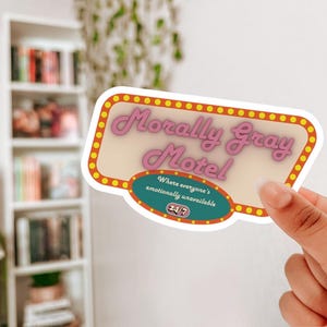 Bookish Sticker Morally Gray Motel Book Boyfriend Merch for Romance Reader Gift Bookworm Kindle Decal Booktok Inspired Merchandise
