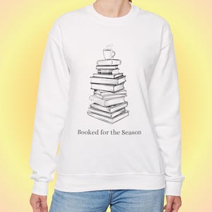 Sudadera acogedora de cuello redondo para amantes de los libros / Regalo para amantes de los libros / Sudadera de lectura / Ropa de lectura para otoño e invierno / Sudadera para ratones de biblioteca