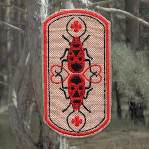 Broderad insektsstryklapp, dekorativ lapp, lappar för kläder