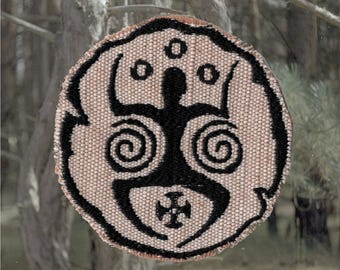 Broderad Shaman Stryklapp