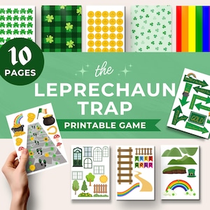 Kit de création artisanale de piège à lutins, activité à imprimer pour la Saint-Patrick pour enfants, activités STEM à faire soi-même pour les enfants, tradition irlandaise, décoration