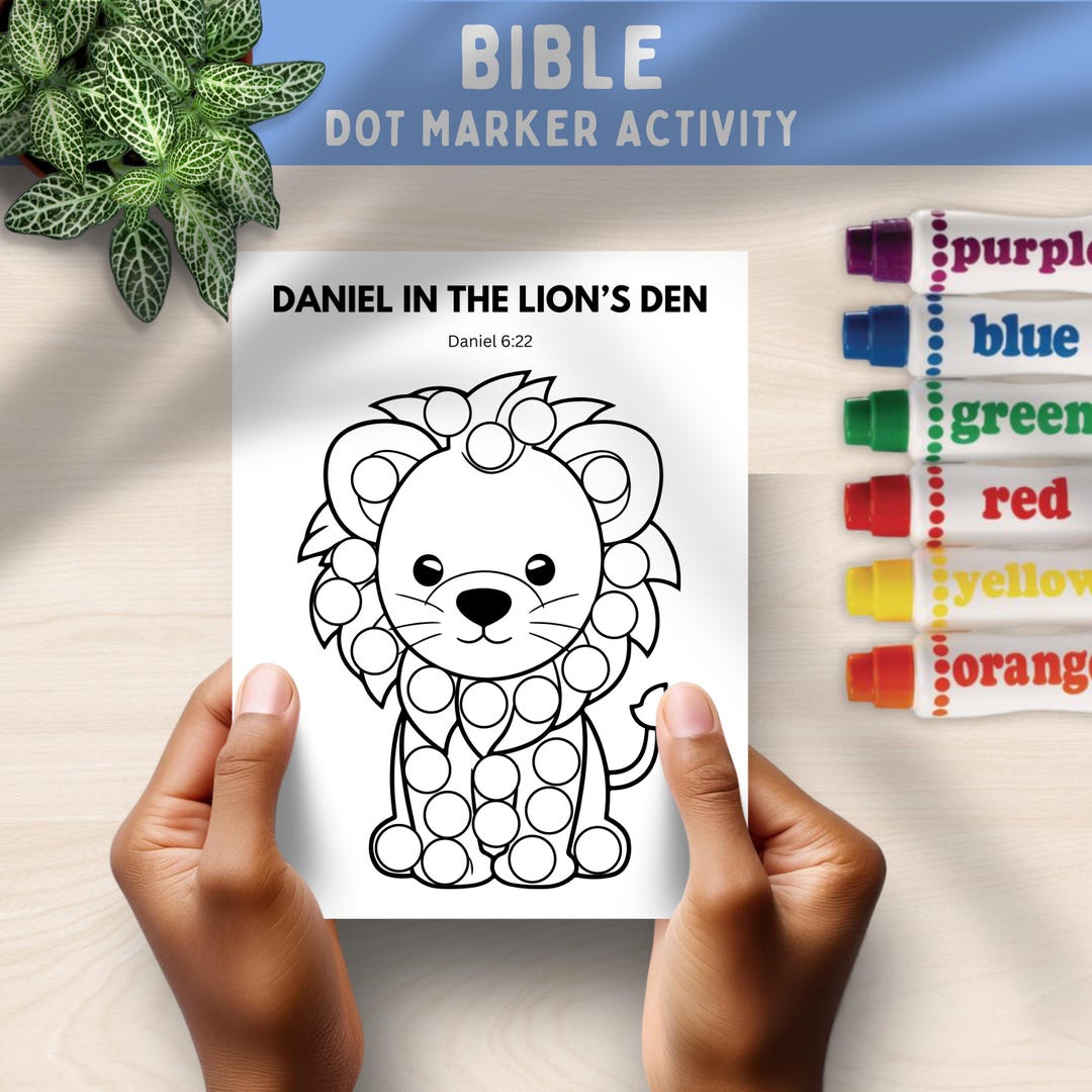 Bible Story Dot Marker, Dot Marker Jesus, Christian Printables for Kids ...