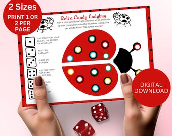 Roll a Heart Candy Game, Fun Printable Dice Game for Kids, Perfect for ...