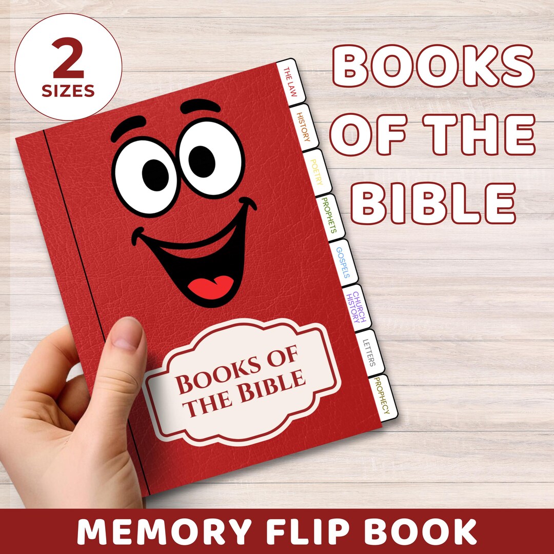 Learn Books of the Bible Printable Memory Flipbook, Sunday School Craft ...