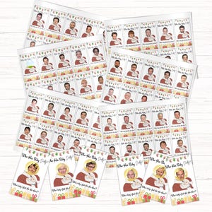 Chi ha il papà Baby Shower Game, biglietti da grattare stampabili, trova il papà Attività divertente Baby Shower, gioco di Natale Baby Shower di Babbo Natale,