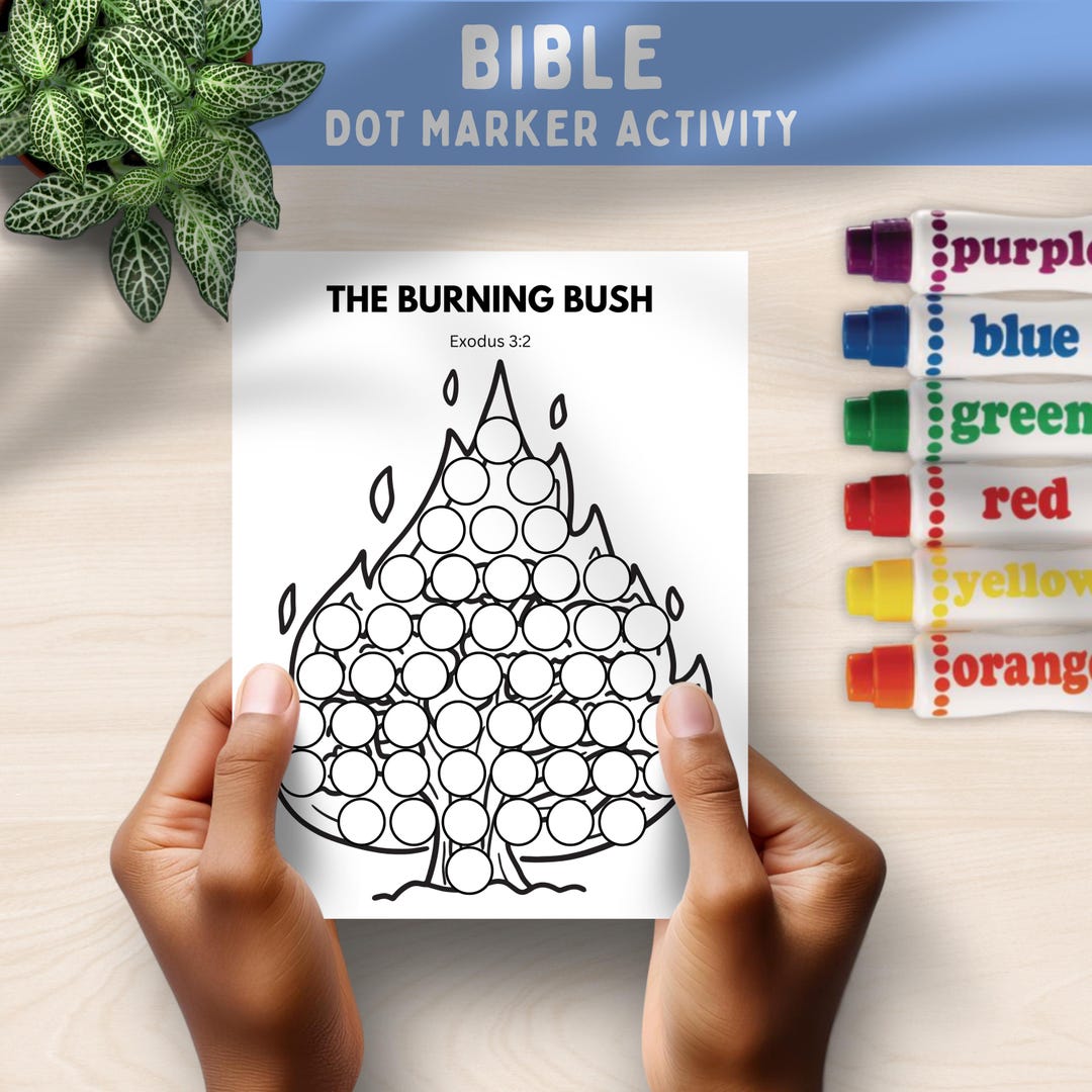 Bible Story Dot Marker, Dot Marker Jesus, Christian Printable for Kids ...