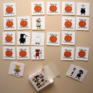 Paper Toy Halloween Concentration Game Downloadable PDF - Etsy