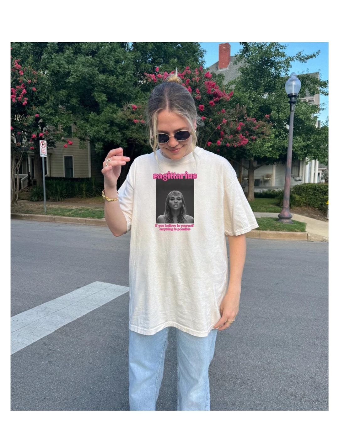 Sagittarius Zodiac Miley Cyrus Graphic Tshirt Comfort Colors Relaxed