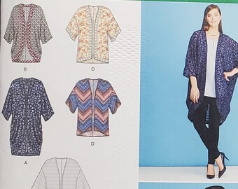 Uncut Simplicity 1108: Misses kimono wraps