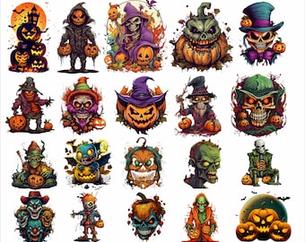 Horror Character PNG Bundle: Halloween Movie Designs (Digital Download)