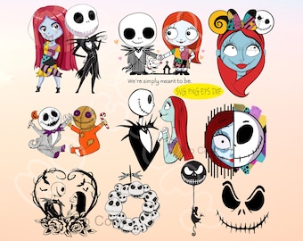 Jack Skellington Halloween Png Design: Plik do sublimacji akwarelowej