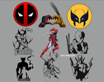 Deadpool and Wolverine SVG Bundle: Superhero Movie Cut Files