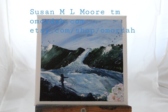 絵画 springtime Thaw River, Wall Art, Spring Thaw, Acrylic, Painting, Child