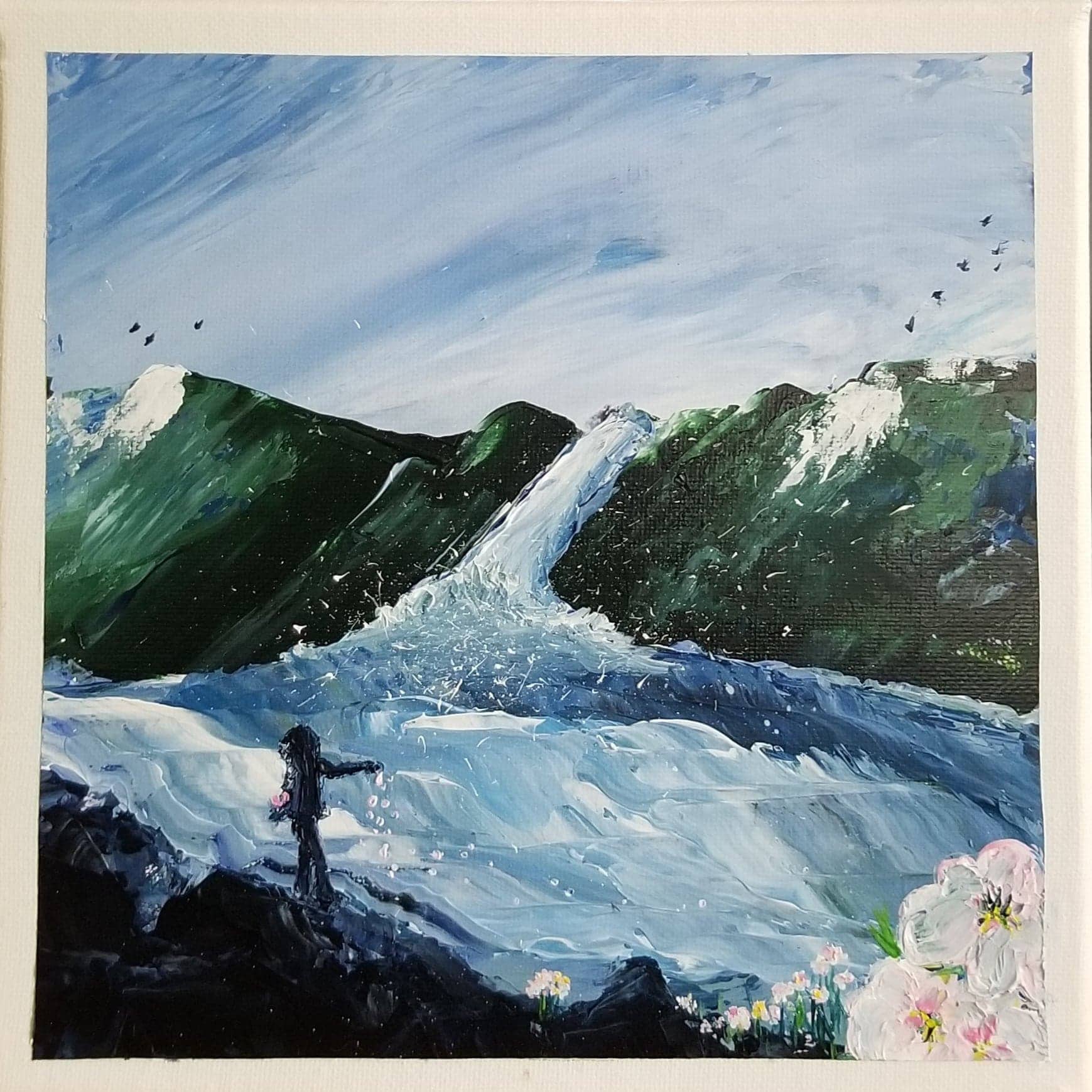 River, Wall Art, Spring Thaw, Acrylic, Painting, Child