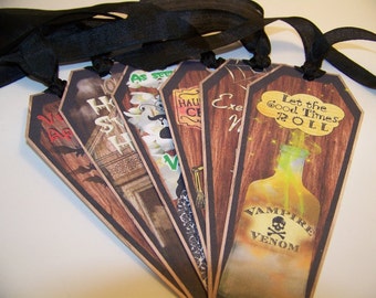 Halloween Coffin Tags - Set of 6