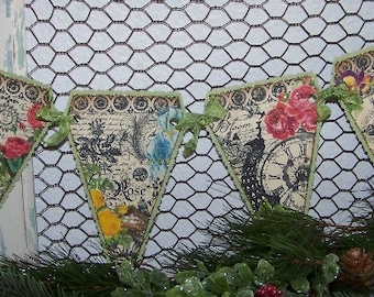 Summer Banner Garden Banner Garland Vintage Style