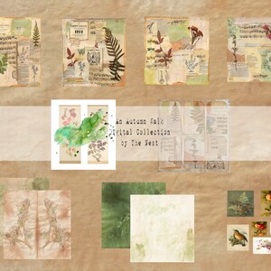 Digital Autumn Walk Journal Kit Vintage Style Autumn Junk Journal Kit 13 Printable Pages